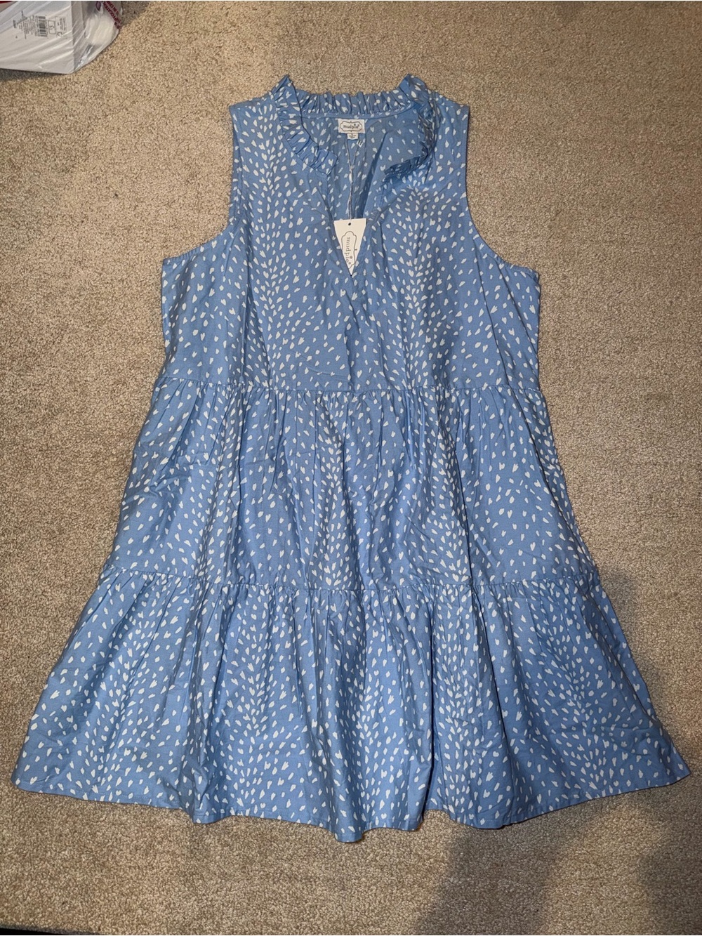 Mud Pie Women’s Blue Dot Tiered Sundress